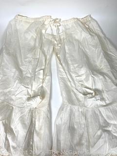 Antique French Linen and Lace Ladies Knickers or Drawers, circa 1800.  