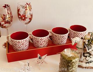 Group of Christmas Holiday Ware Including Fitz & Floyd and Rosenthal