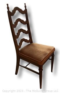 Turned Oak Ladder Back Chair. 19"w x 42"t