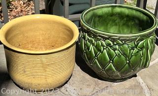 Two (2) Mid Century Pottery Planters