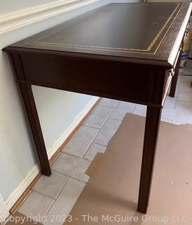 Hekman Mahogany Chippendale Writing Desk with Leather Top.  48ʺW × 25ʺD × 30ʺH