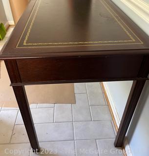 Hekman Mahogany Chippendale Writing Desk with Leather Top.  48ʺW × 25ʺD × 30ʺH