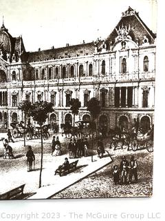 Photo Enlargement of Print Of The Plaza De Armas in Santiago Chili Laminated On Board 24 x 16"