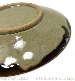 Artisan Made Hand Thrown Pottery Art Bowl with Glaze Finish.  9.5" Diameter