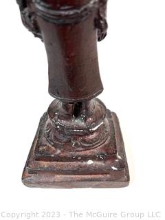 Indonesian Javanese Standing Bronze Coated Shiva Statue  