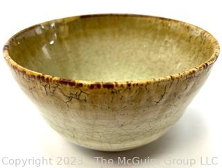 Hand Thrown Artisan Made Glazed Pottery Bowl.