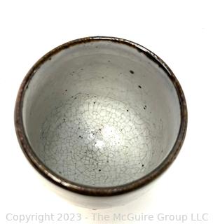 Hand Thrown Artisan Made Glazed Pottery Cup.