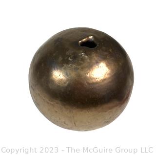 Artisan Made Hammered Brass Ball Vase.  