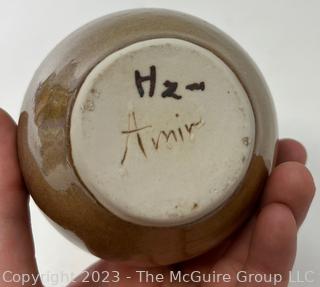 Harsa Israeli Ceramic Vase Signed by Artist Pnina Amir Zamir