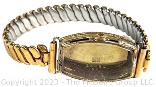 14kt Yellow Gold Wrist Watch Case and Band.  15.5 grams total weight including band.  