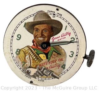 Five (5) Vintage Character and Promotional Wristwatches Including 1948 Gene Autry Watch, Disney Mickey Mouse and Camel Cigarettes. 