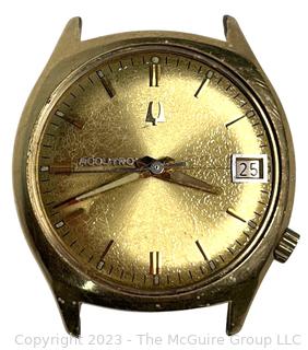 Bulova Accutron 14kt Gold Filled Case Wrist Watch with Tuning Fork