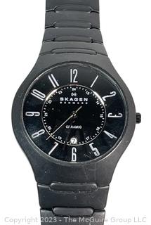 Skagen Denmark Men's Black Ceramic Watch