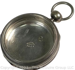 Engraved Keywind Pocket Watch Case Inscribed "Wm _ Swain In Memoriam Lt. _ _ Swain: 8th NY Vol. Cav. 1864"