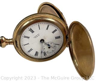 Ideal U.S.A. White Dial Gold Plated Pocket Watch