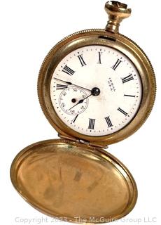 Ideal U.S.A. White Dial Gold Plated Pocket Watch