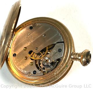 Ideal U.S.A. White Dial Gold Plated Pocket Watch