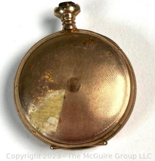 Ideal U.S.A. White Dial Gold Plated Pocket Watch