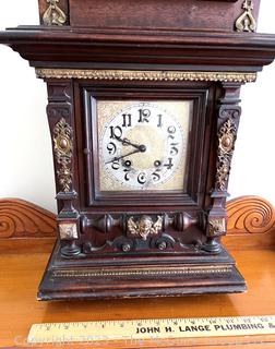 Antique Lenzkirch German Mantel Clock {NO SHIPPING}