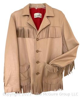 Custom Coat Company Vintage Leather Deerskin Fringe Jacket