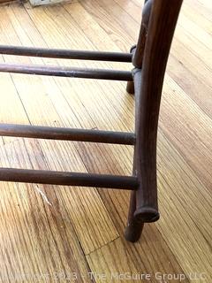 Small Antique Bent Wood Piano Bench. 19T x 16W x 9"D {NO SHIPPING}