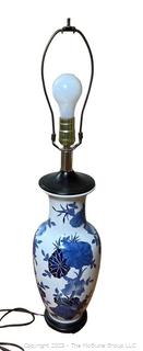 Blue and White Porcelain Table Lamp. {NO SHIPPING}