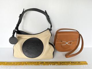 Two Leather Handbags Tucker Tweed and Ralph Lauren