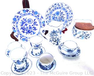 Collection of Blue Onion Porcelain China.