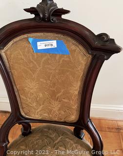 Victorian Eastlake Upholstered Parlor Chair