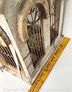 Wooden Decorative Bird Cage.   Wear from exposure