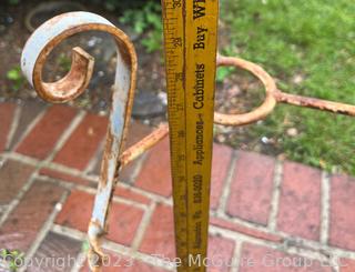 Two (2) Tall Metal Planter Stands. 