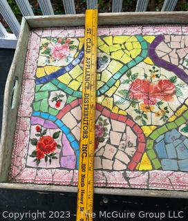 Garden Mosaic Tile Tray Table 