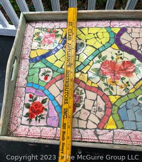 Garden Mosaic Tile Tray Table 