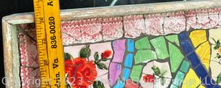 Garden Mosaic Tile Tray Table 