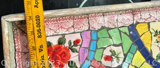 Garden Mosaic Tile Tray Table 