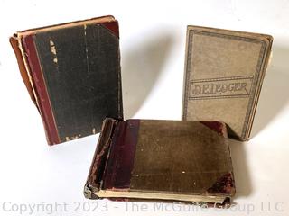 Three (3) Vintage Ledger Books