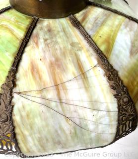 Slag Glass Pendant Chandelier {NO SHIPPING}