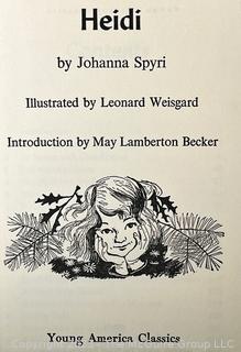 Books: Vintage Young American Classics Hardbacks.  Heidi, Robin Hood, Gulliver's Travels, Robinson Crusoe, Treasure Island