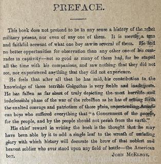 "Andersonville: "A Story of Rebel Military Prisons" by John McElroy 1879