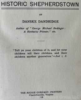 Book: "Historic Shepardstown" 1910 by Danske Dandridge