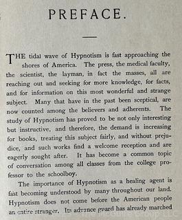 Book: "The Science of Hypnotism" 1899 published by Diamond Publishing Co.