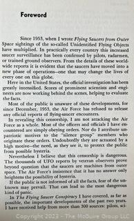 Book: "The Flying Saucer Conspiracy" by Major Donald E. Keyhoe 1955 Henry Holt & Co. 