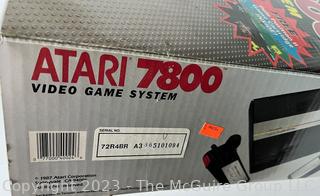 Atari 7800 ProSystem Game Console with Controllers and Games. 