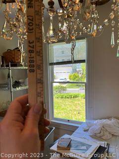 Six (6) Light Crystal Chandelier.  Was a gift to previous owner from Tallwood an historic home in Falls Church, Virginia.  {NO SHIPPING}