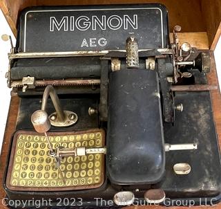 Mignon AEG Model 4 Typewriter in Case