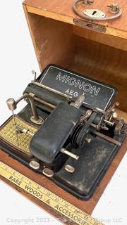 Mignon AEG Model 4 Typewriter in Case