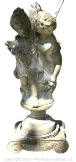 Cement Outdoor Garden Statue of Two Cherubs {NO SHIPPING}