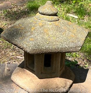 Cement Outdoor Garden Statue, Two (2) Piece Japanese Lantern {NO SHIPPING}