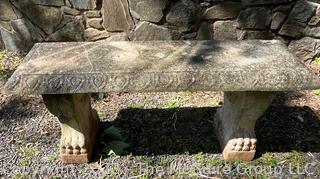 Three (3) Piece Concrete Garden Bench. {NO SHIPPING}
