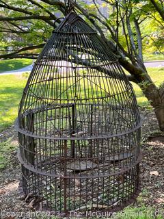 Primitive Metal Bird Cage, Some Rust {NO SHIPPING}